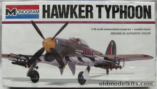 Monogram 1/48 Hawker Mk 1B Typhoon - 3 RAF Squadrons - White Box Issue, 5303 plastic model kit